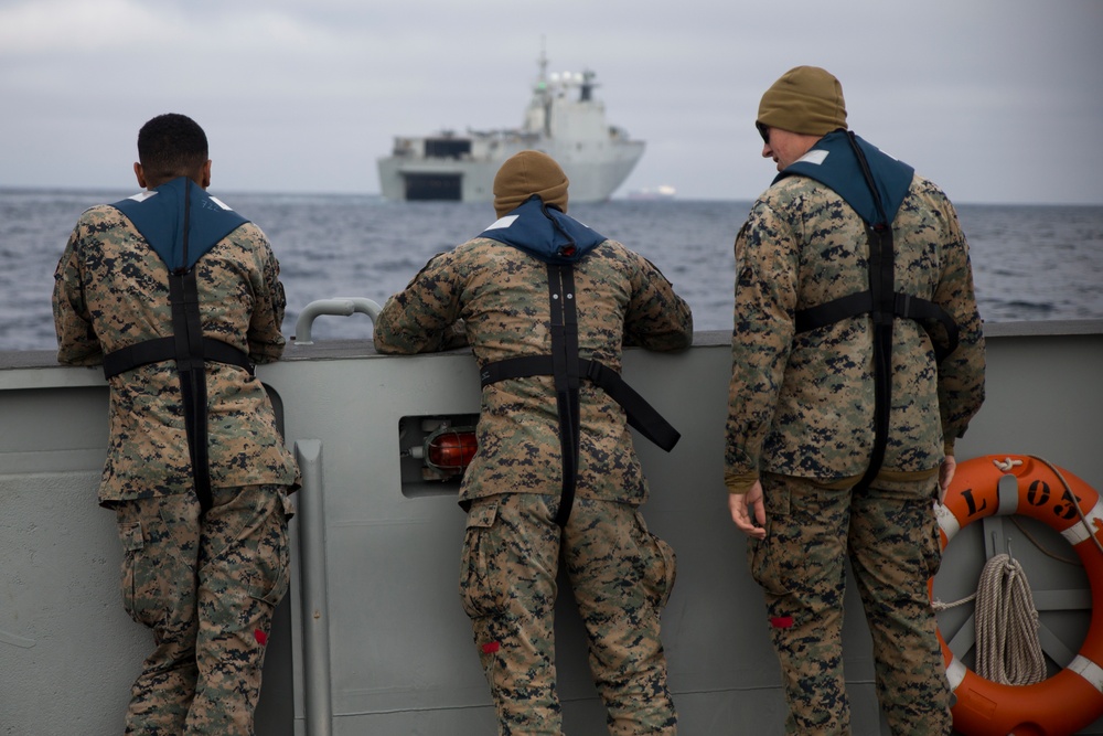 SPMAGTF-CR-AF Marines get transported to Spanish Ship