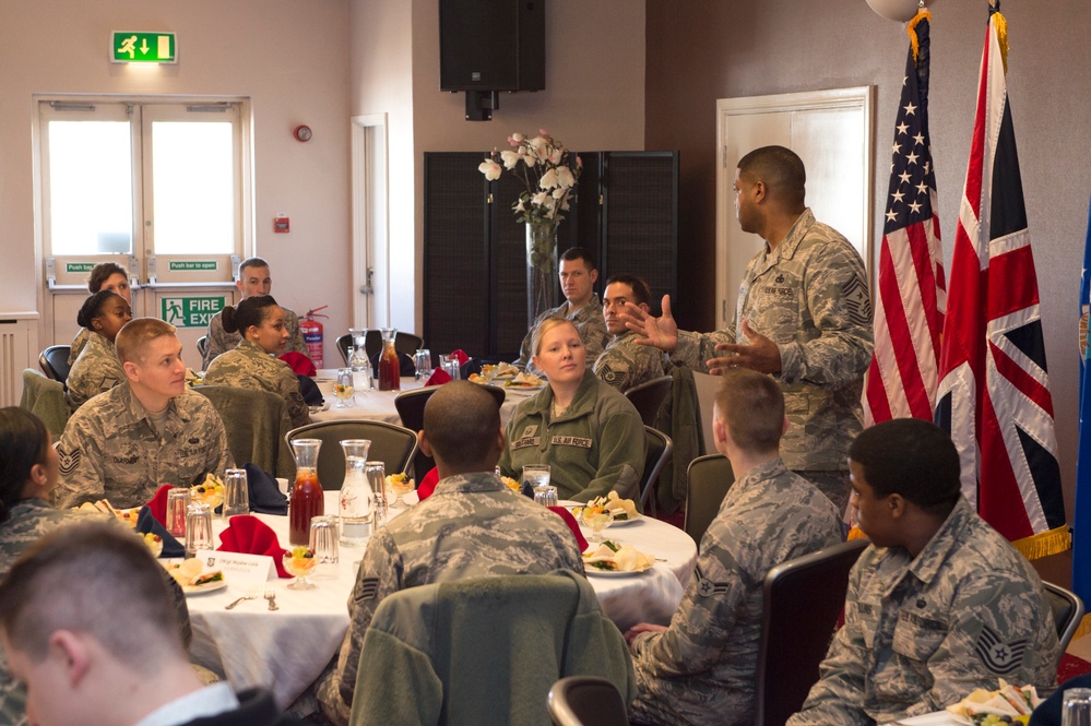 Chief Master Sgt. Easton visits the 501CSW