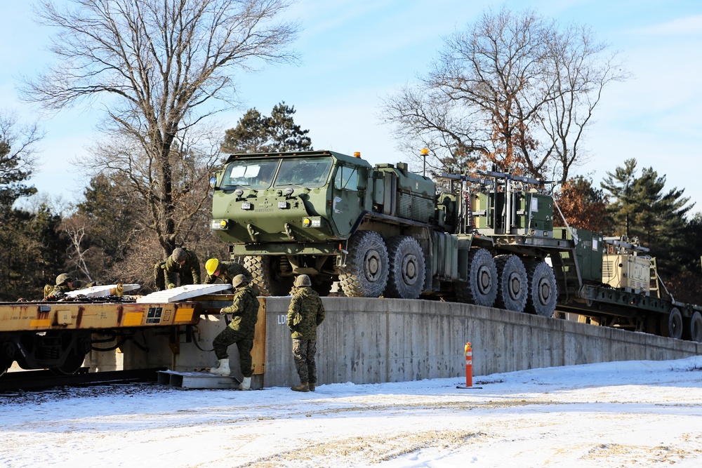 Marines tackle cold-weather rail training during Ullr Shield exercise at Fort McCoy