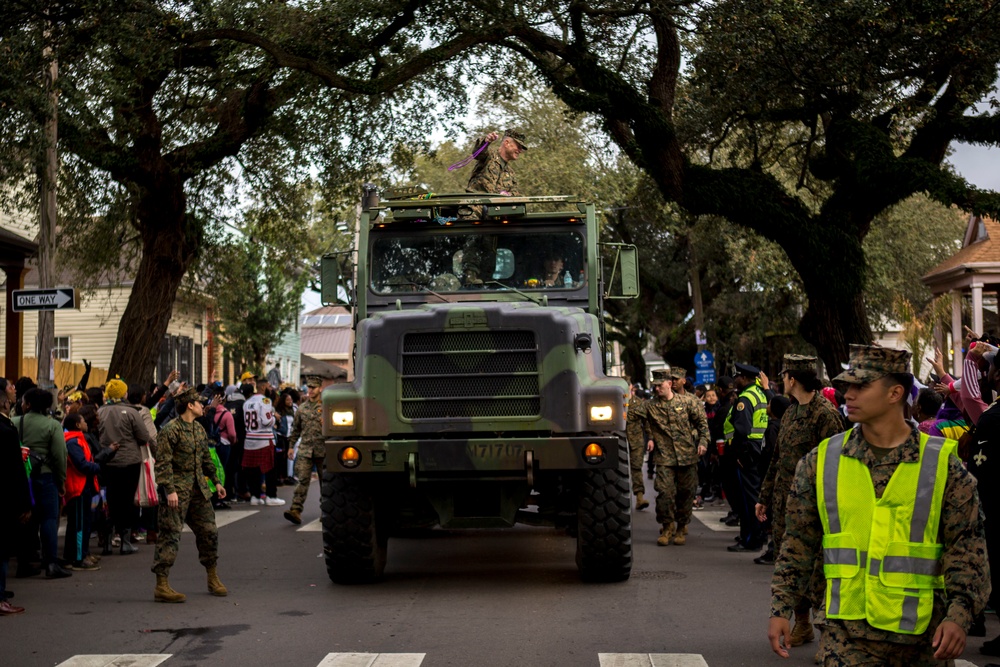 MARFORRES leaders particiapte in Mardi Gras 2018