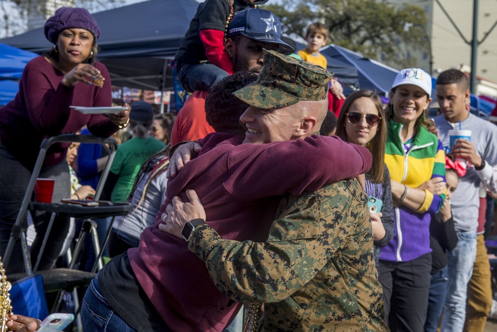 MARFORRES leaders participate in Mardi Gras 2018