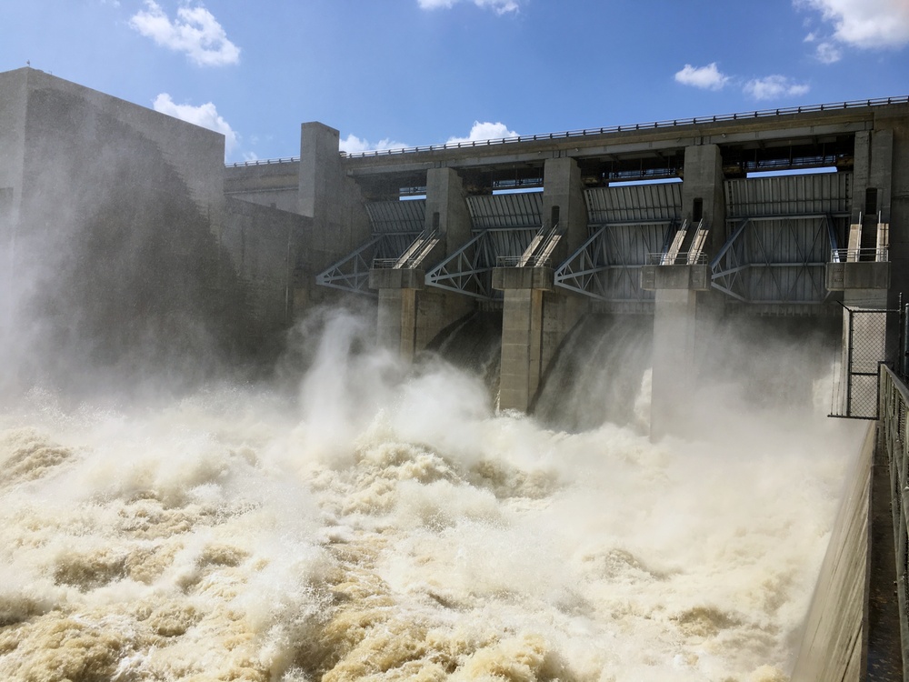 Harry S. Truman Dam releases excess water