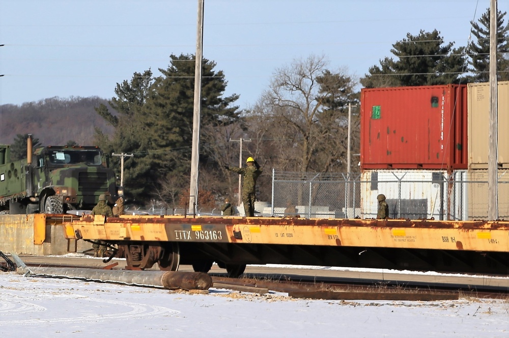 Marines tackle cold-weather rail training during Ullr Shield exercise at Fort McCoy