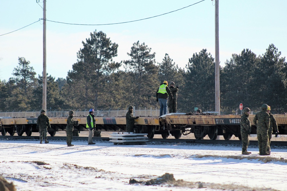 Marines tackle cold-weather rail training during Ullr Shield exercise at Fort McCoy