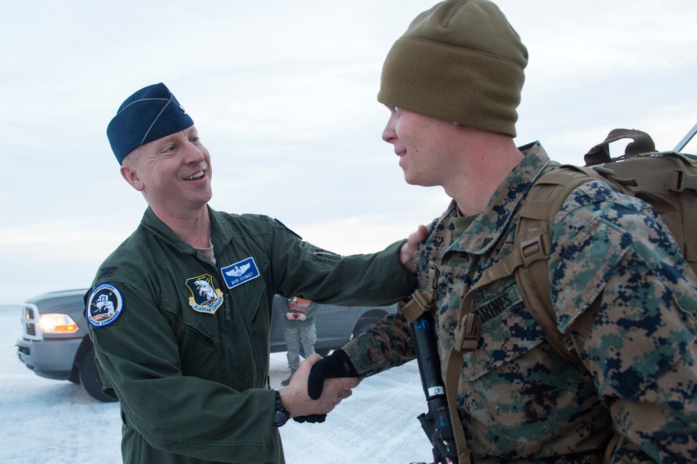 Marines land at JBER for Arctic Edge 2018