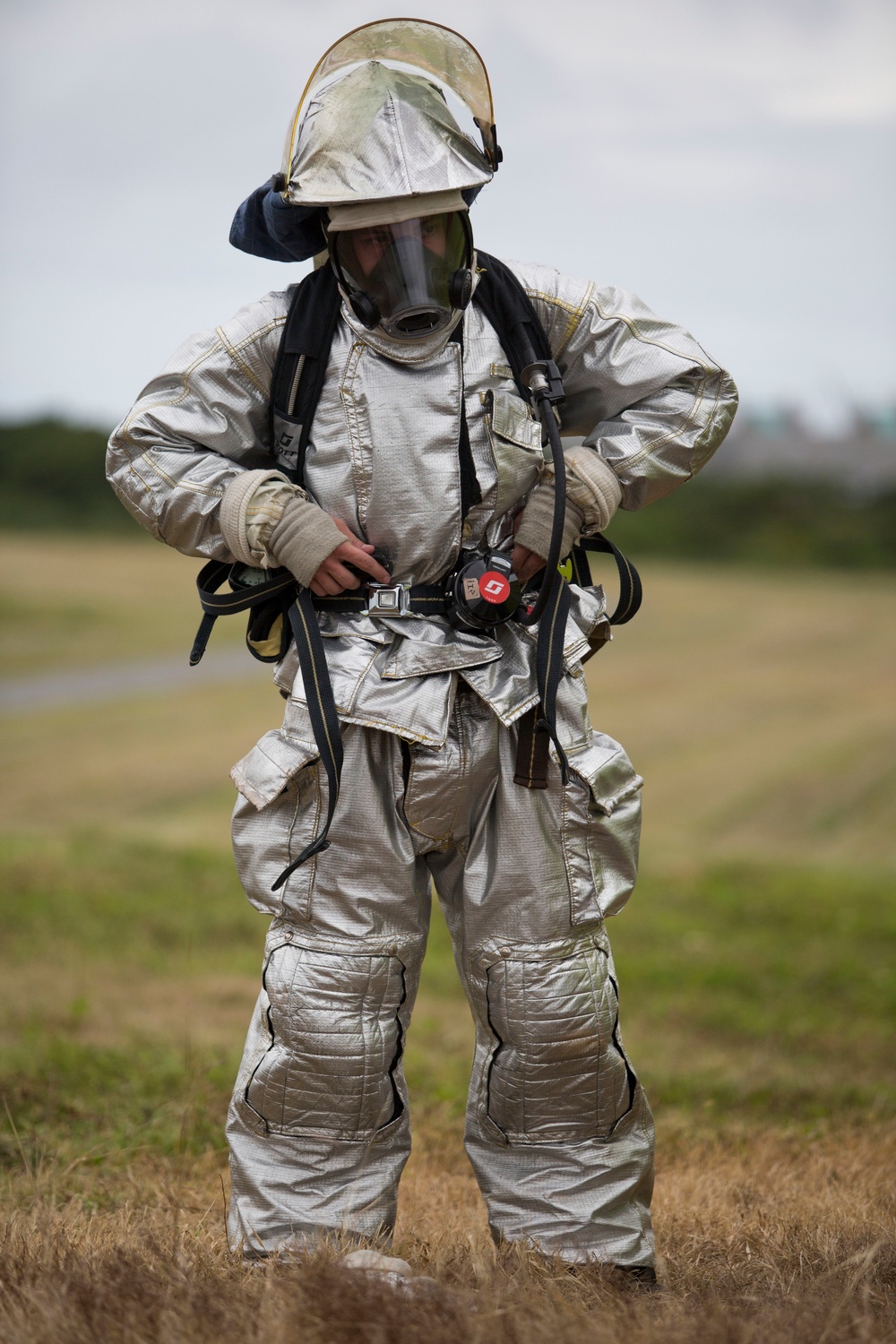 Aircraft Rescue Firefighting Marines conduct Wet Run