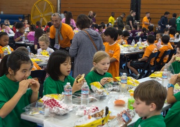 ODB hosts a Japan-U.S. Sports Exchange for local, U.S. children aboard Camp Hansen