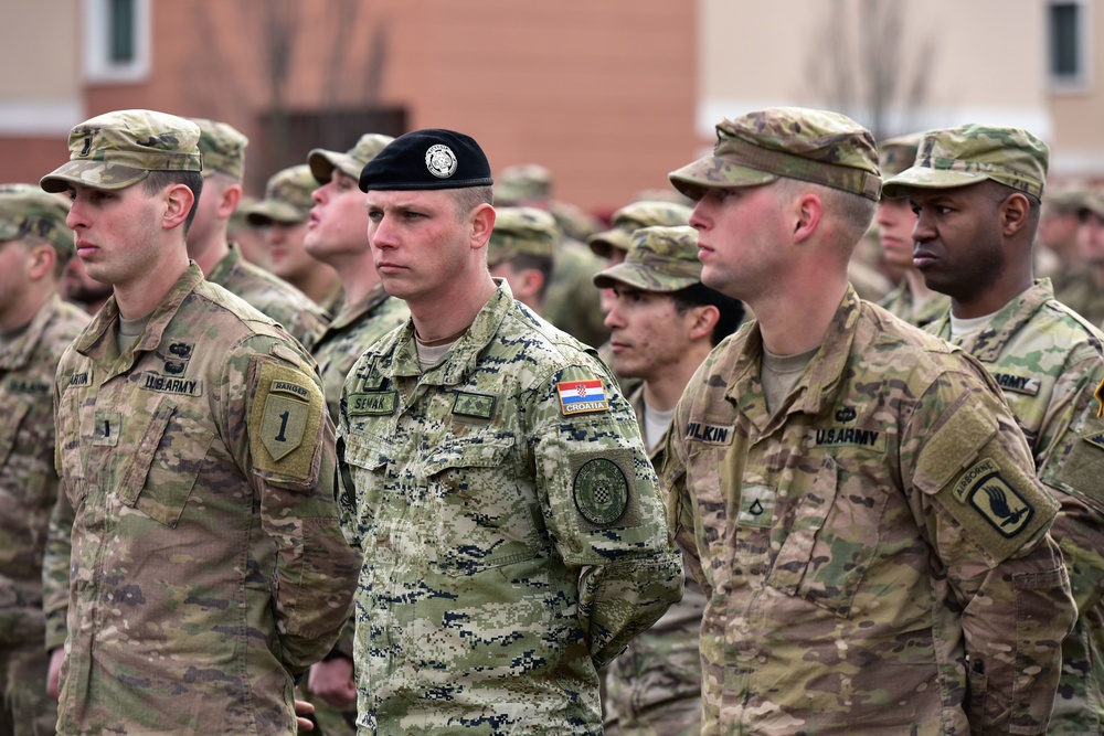 EXPERT INFANTRYMAN BADGE Ceremony at Caserma Del Din, Vicenza, Italy, 15 Feb. 2018