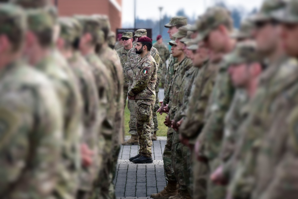 EXPERT INFANTRYMAN BADGE Ceremony at Caserma Del Din, Vicenza, Italy, 15 Feb. 2018