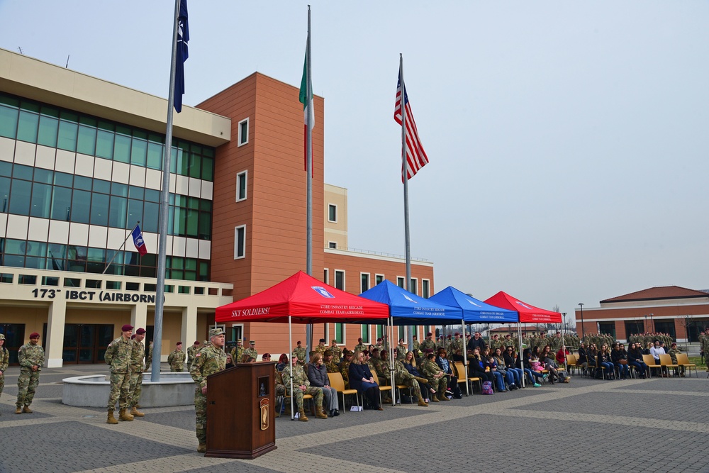 EXPERT INFANTRYMAN BADGE Ceremony at Caserma Del Din, Vicenza, Italy, 15 Feb. 2018