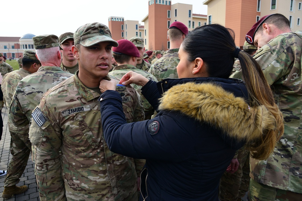 EXPERT INFANTRYMAN BADGE Ceremony at Caserma Del Din, Vicenza, Italy, 15 Feb. 2018