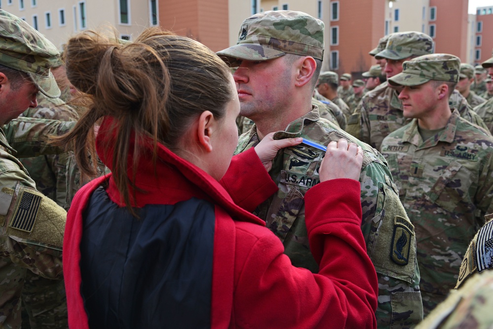 EXPERT INFANTRYMAN BADGE Ceremony at Caserma Del Din, Vicenza, Italy, 15 Feb. 2018