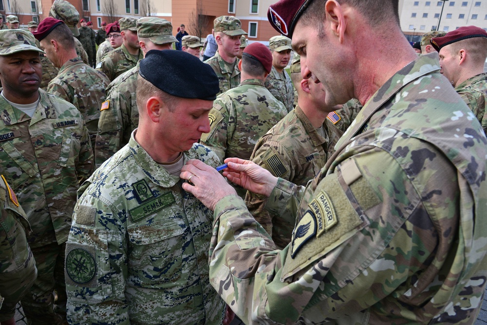 EXPERT INFANTRYMAN BADGE Ceremony at Caserma Del Din, Vicenza, Italy, 15 Feb. 2018