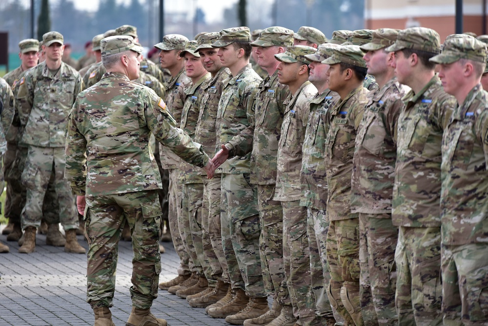 EXPERT INFANTRYMAN BADGE Ceremony at Caserma Del Din, Vicenza, Italy, 15 Feb. 2018