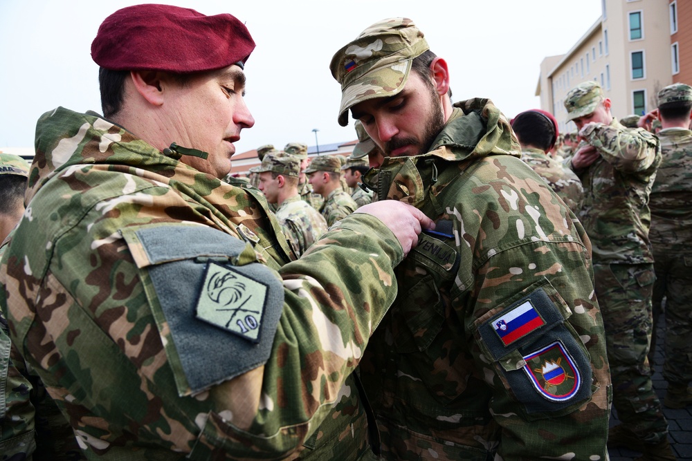 EXPERT INFANTRYMAN BADGE Ceremony at Caserma Del Din, Vicenza, Italy, 15 Feb. 2018