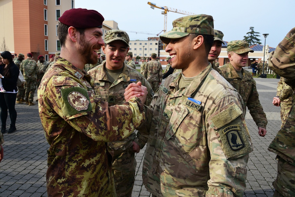 EXPERT INFANTRYMAN BADGE Ceremony at Caserma Del Din, Vicenza, Italy, 15 Feb. 2018