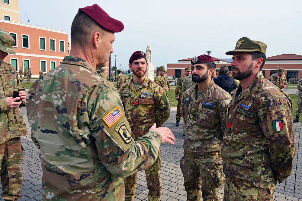 EXPERT INFANTRYMAN BADGE Ceremony at Caserma Del Din, Vicenza, Italy, 15 Feb. 2018