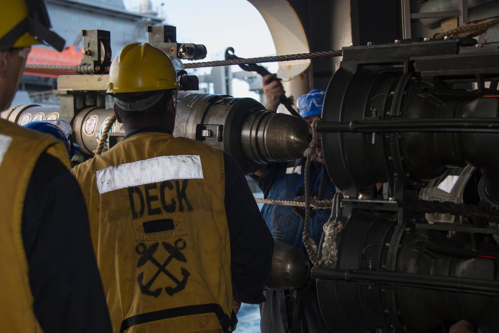 USS Iwo Jima Replenishment at Sea