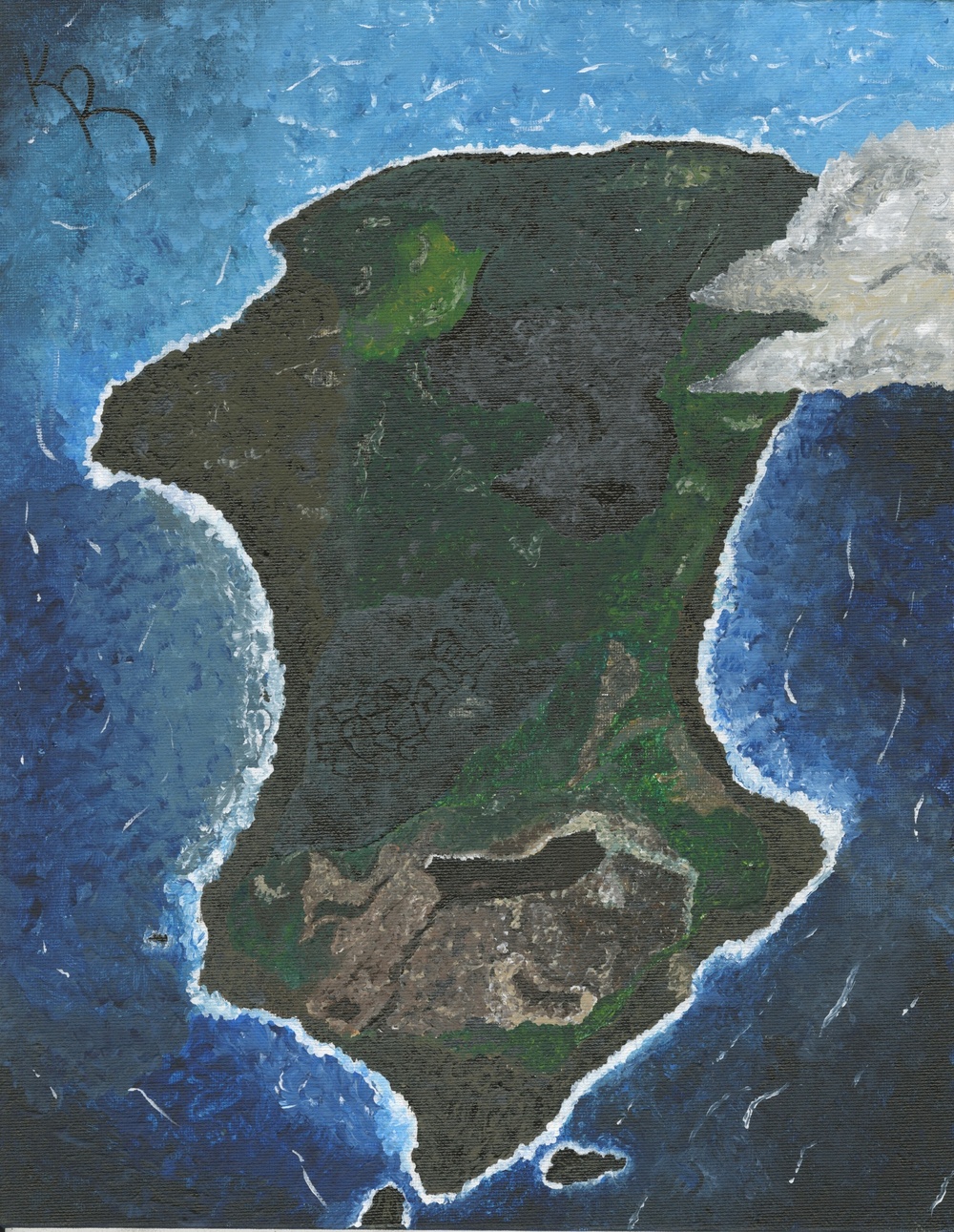 Painting of Iwo Jima