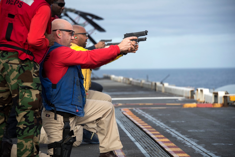 USS Iwo Jima Small Arms Gun Shoot