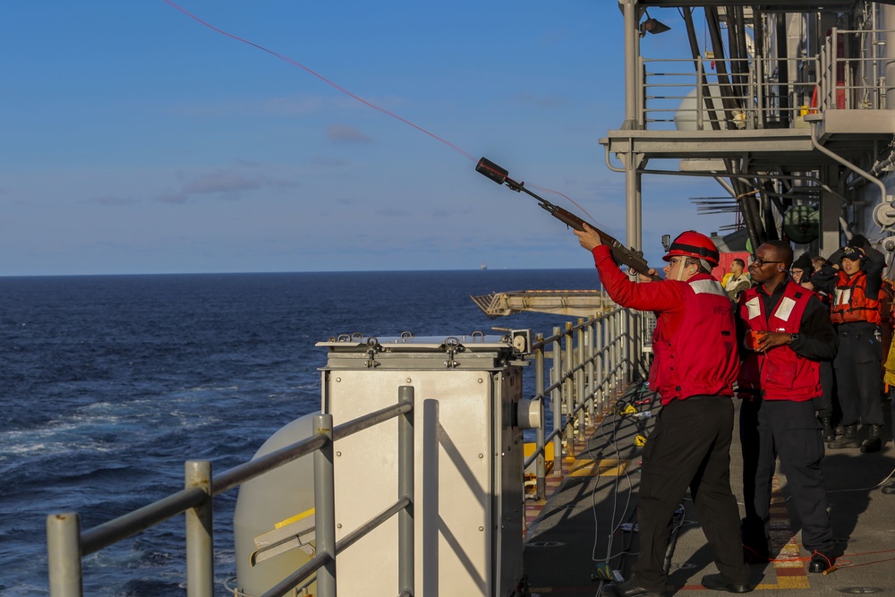 USS Iwo Jima replenishes at sea