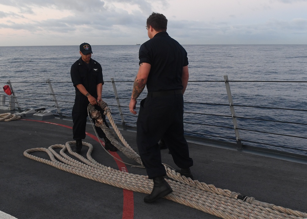 Sterett Pulls into Pearl Harbor