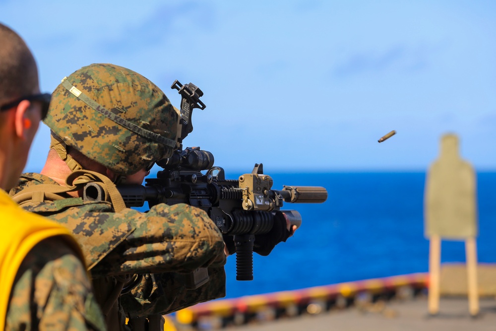 BLT 2/6 conducts live-fire exercise aboard USS Iwo Jima