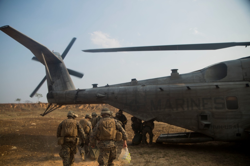 Cobra Gold 18: U.S. Marines and Soldiers conduct Helicopter Support Team operations in Thailand