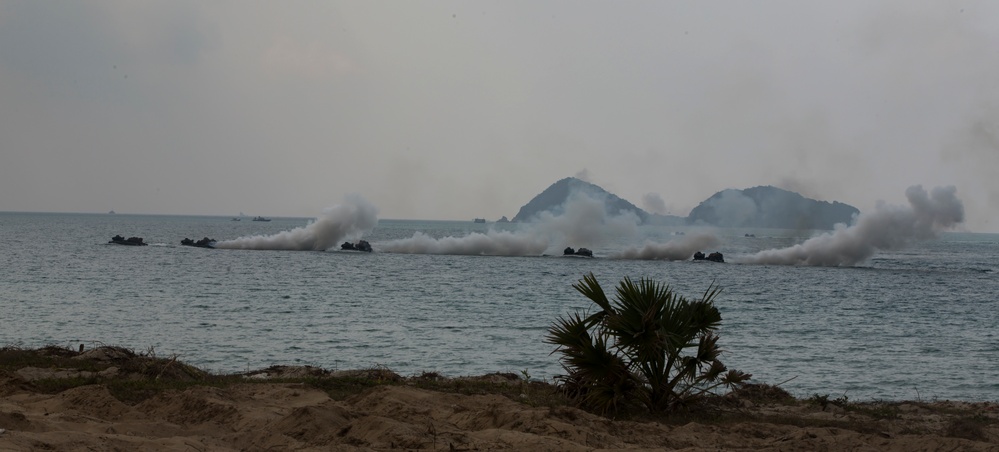 Amphibious landing on the beach of the Kingdom of Thailand