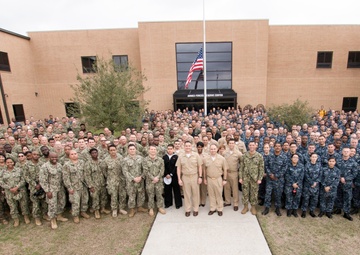 Navy Reserve Force Master Chief Visits with Sailors in Houston