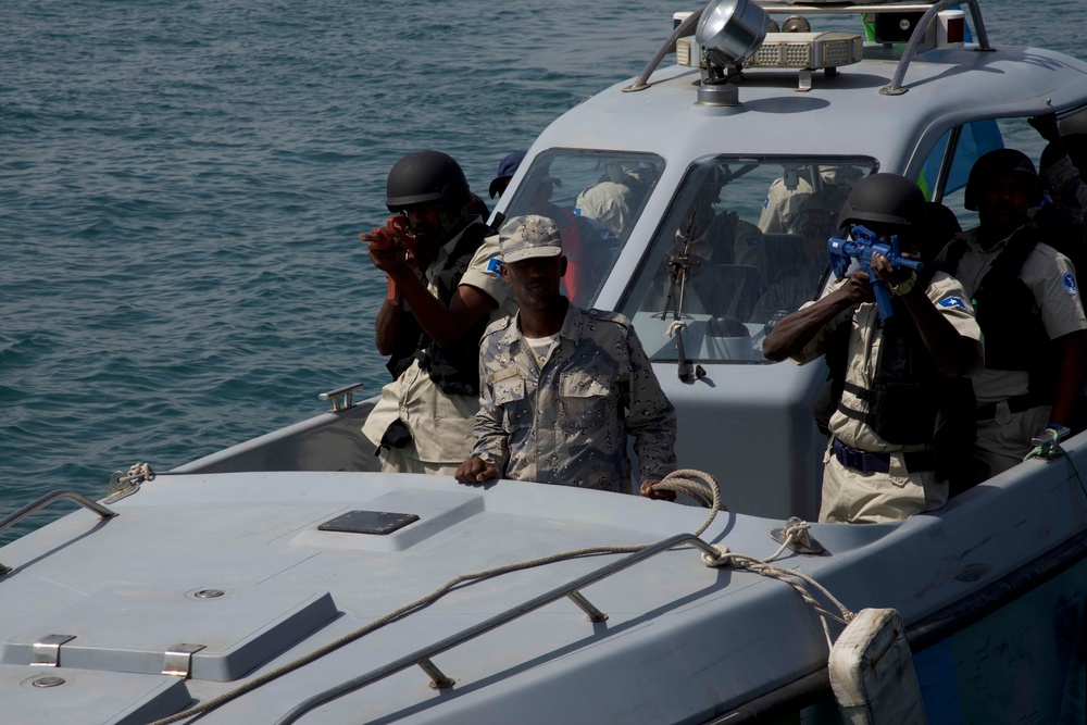 Somali maritime police hone skills in Djibouti during Cutlass Express 18