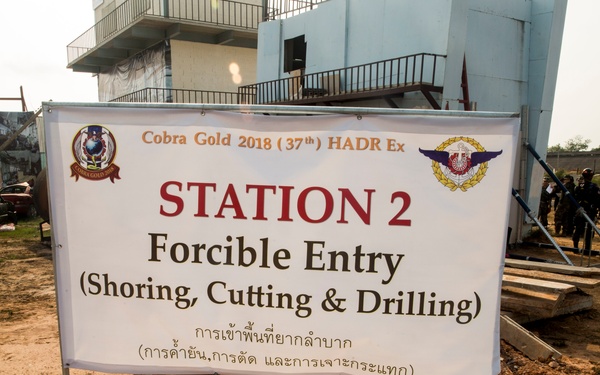 Cobra Gold 18: HADR-X emergency forcible entry drills at the Disaster Relief Training Center in Chachoengsao.