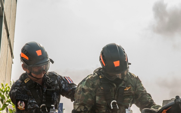 Cobra Gold 18: HADR-X emergency forcible entry drills at the Disaster Relief Training Center in Chachoengsao.