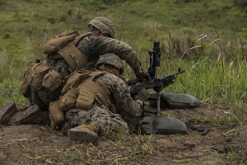 Hawaii based Marines conduct a live fire range