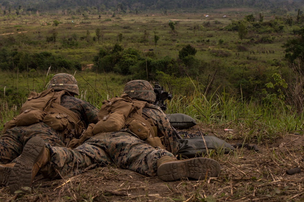 Hawaii based Marines conduct a live fire range