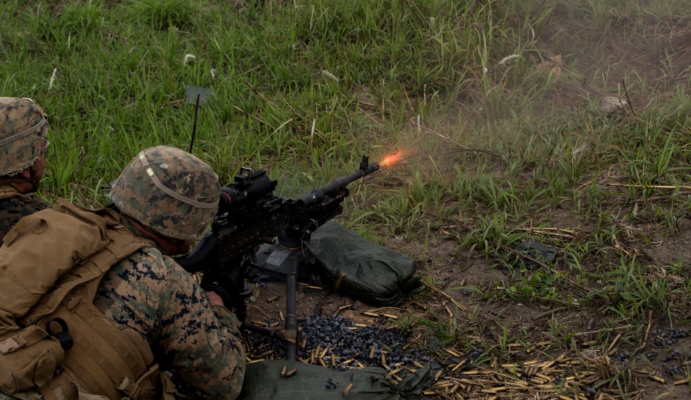 Hawaii based Marines conduct a live fire range