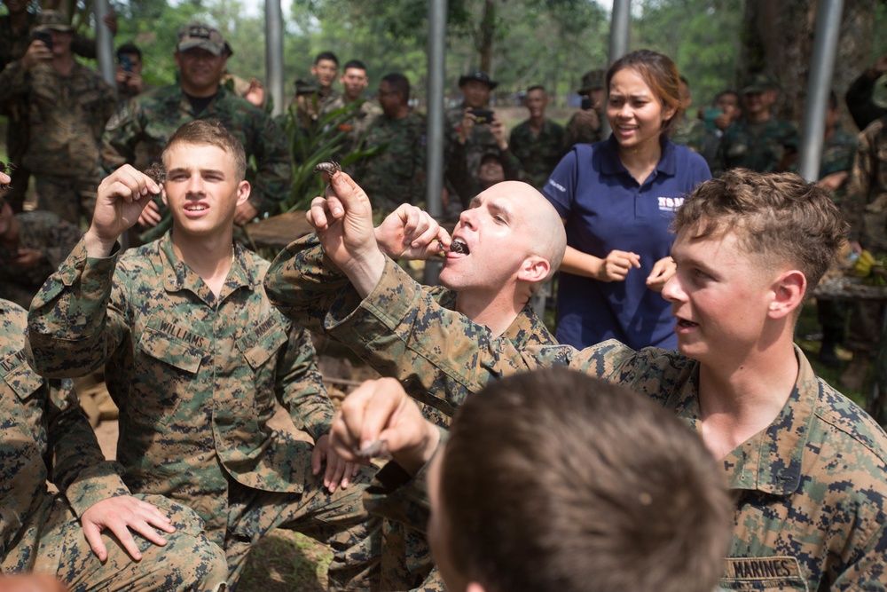 U.S. Marines learn jungle survival with Royal Thai counterparts