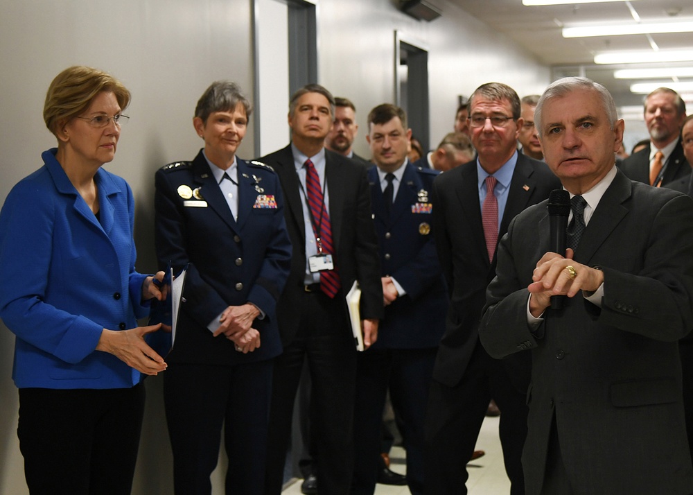 Senators, former SECDEF visit Hanscom