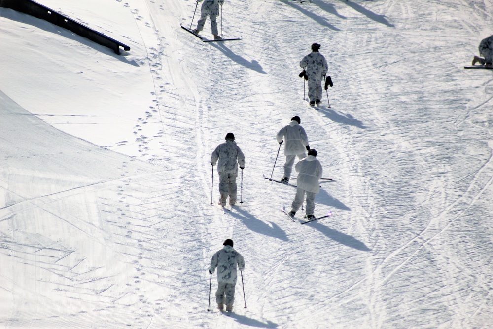 CWOC Class 18-04 students learn skiing techniques during Fort McCoy training