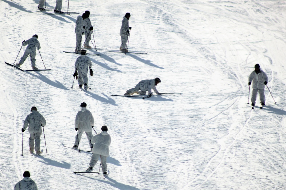 CWOC Class 18-04 students learn skiing techniques during Fort McCoy training