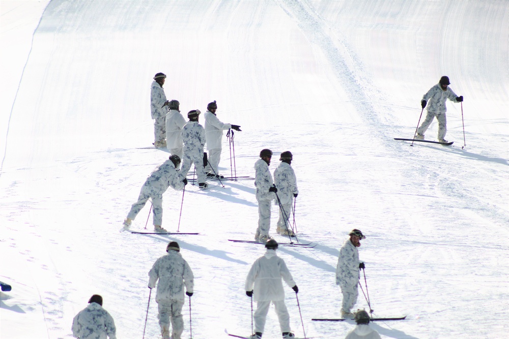 CWOC Class 18-04 students learn skiing techniques during Fort McCoy training