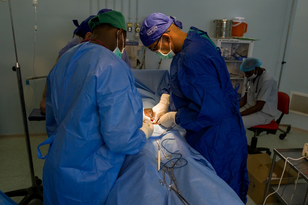Vermont National Guard and Senegalese Medical Care Professionals Repair a Hernia