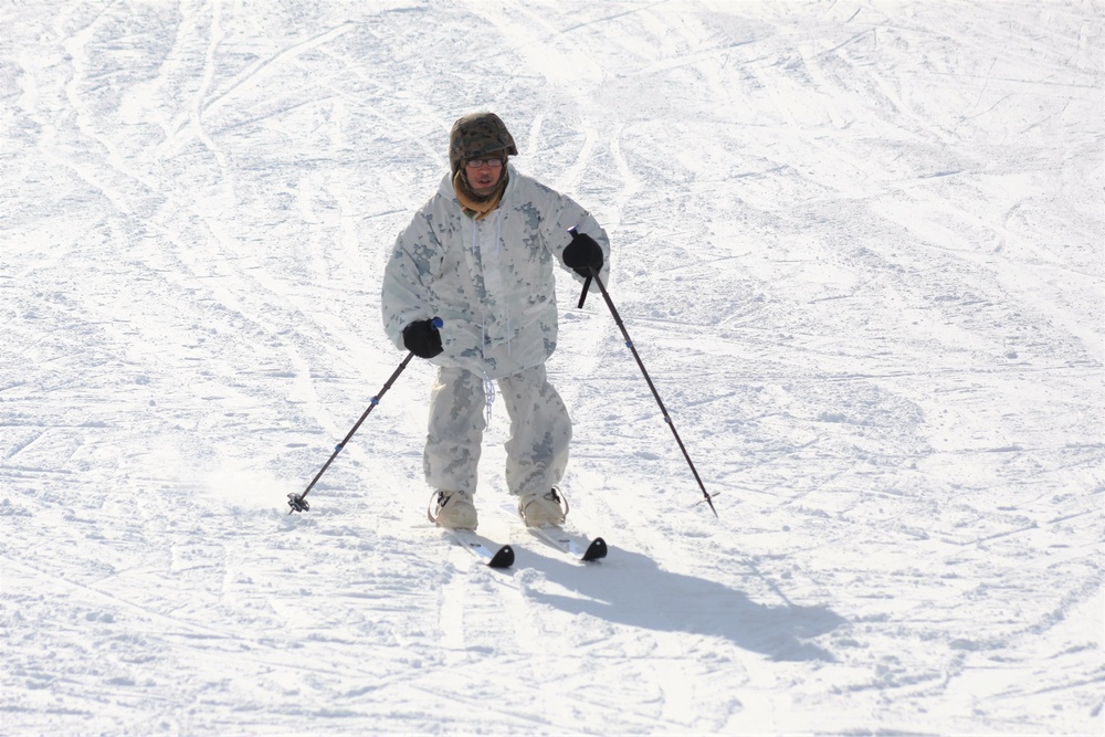 CWOC Class 18-04 students learn skiing techniques during Fort McCoy training