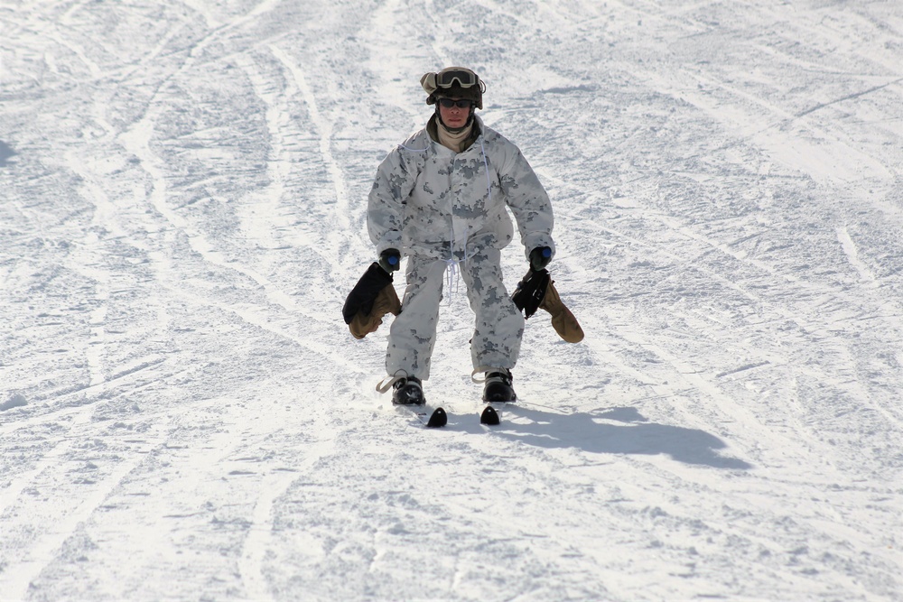 CWOC Class 18-04 students learn skiing techniques during Fort McCoy training