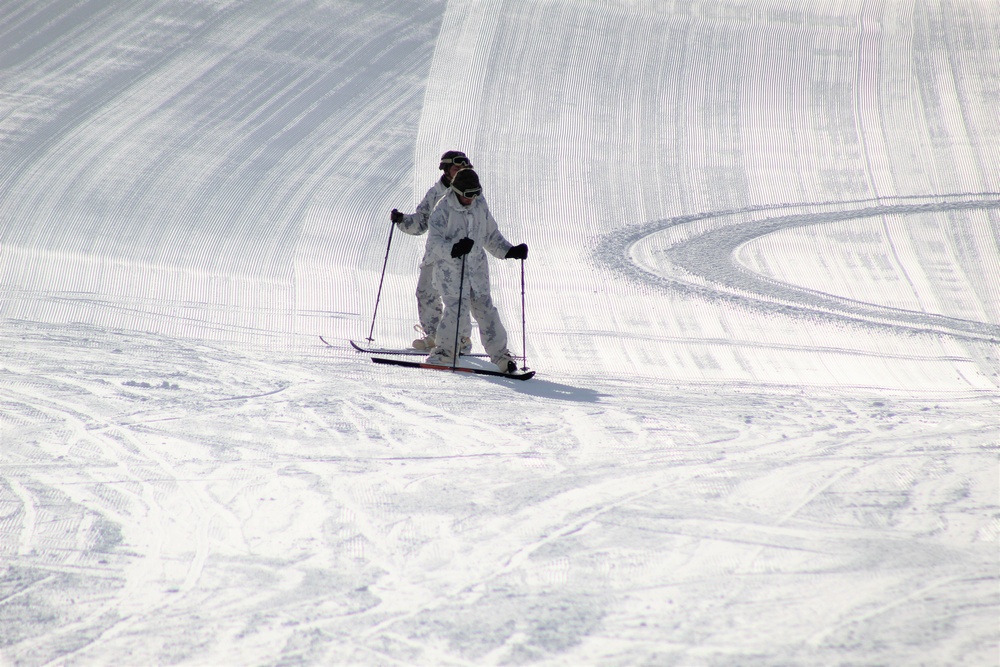 CWOC Class 18-04 students learn skiing techniques during Fort McCoy training