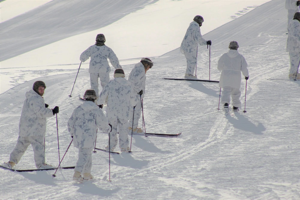 CWOC Class 18-04 students learn skiing techniques during Fort McCoy training