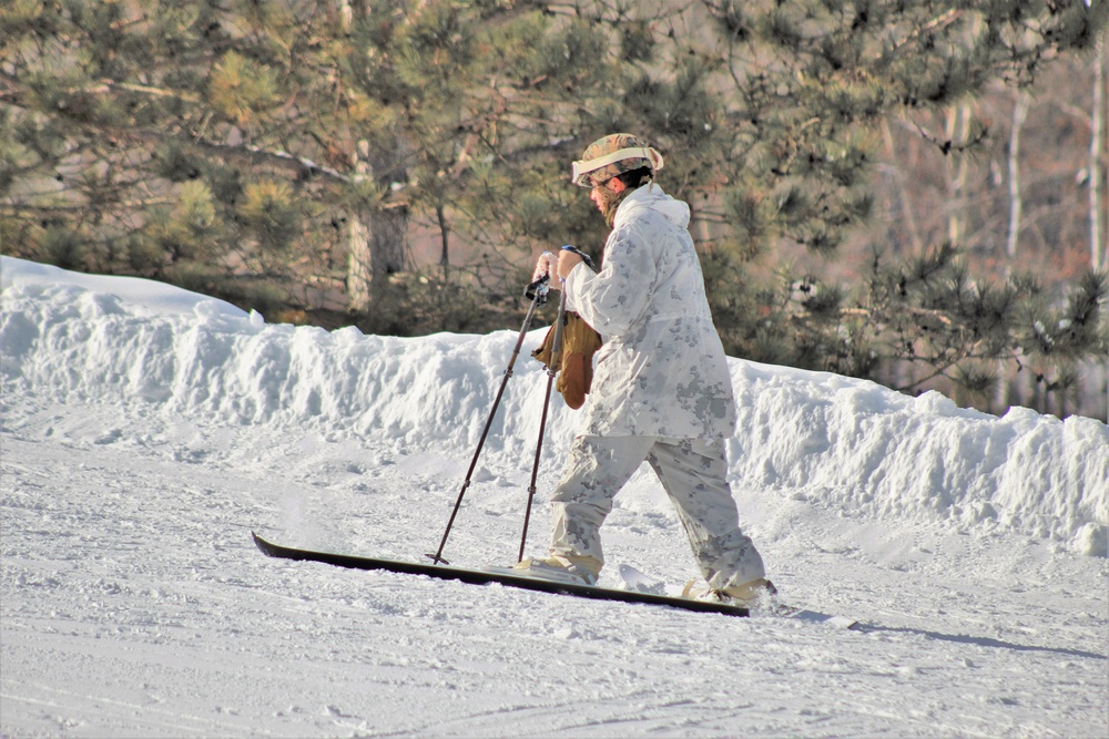 CWOC Class 18-04 students learn skiing techniques during Fort McCoy training