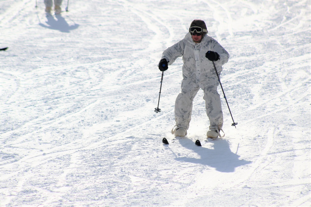 CWOC Class 18-04 students learn skiing techniques during Fort McCoy training