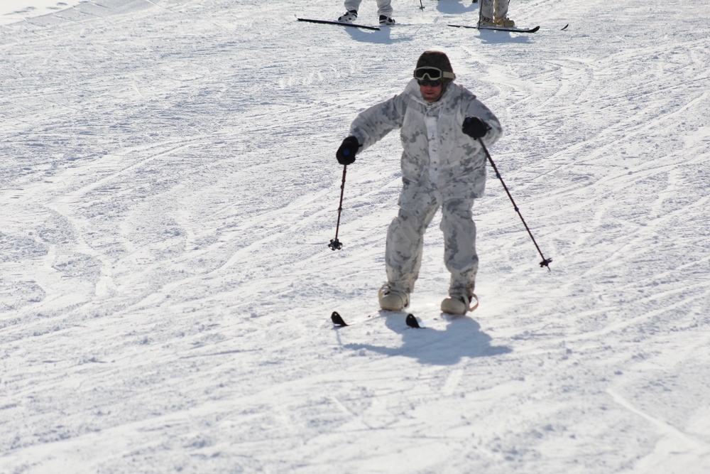 CWOC Class 18-04 students learn skiing techniques during Fort McCoy training