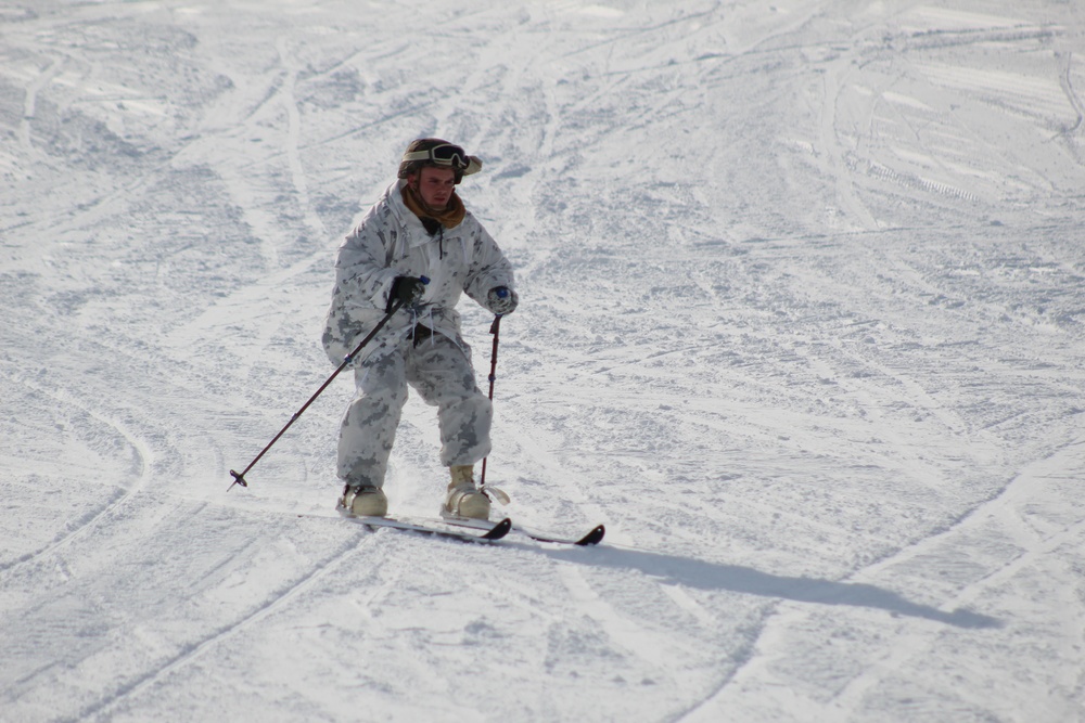 CWOC Class 18-04 students learn skiing techniques during Fort McCoy training